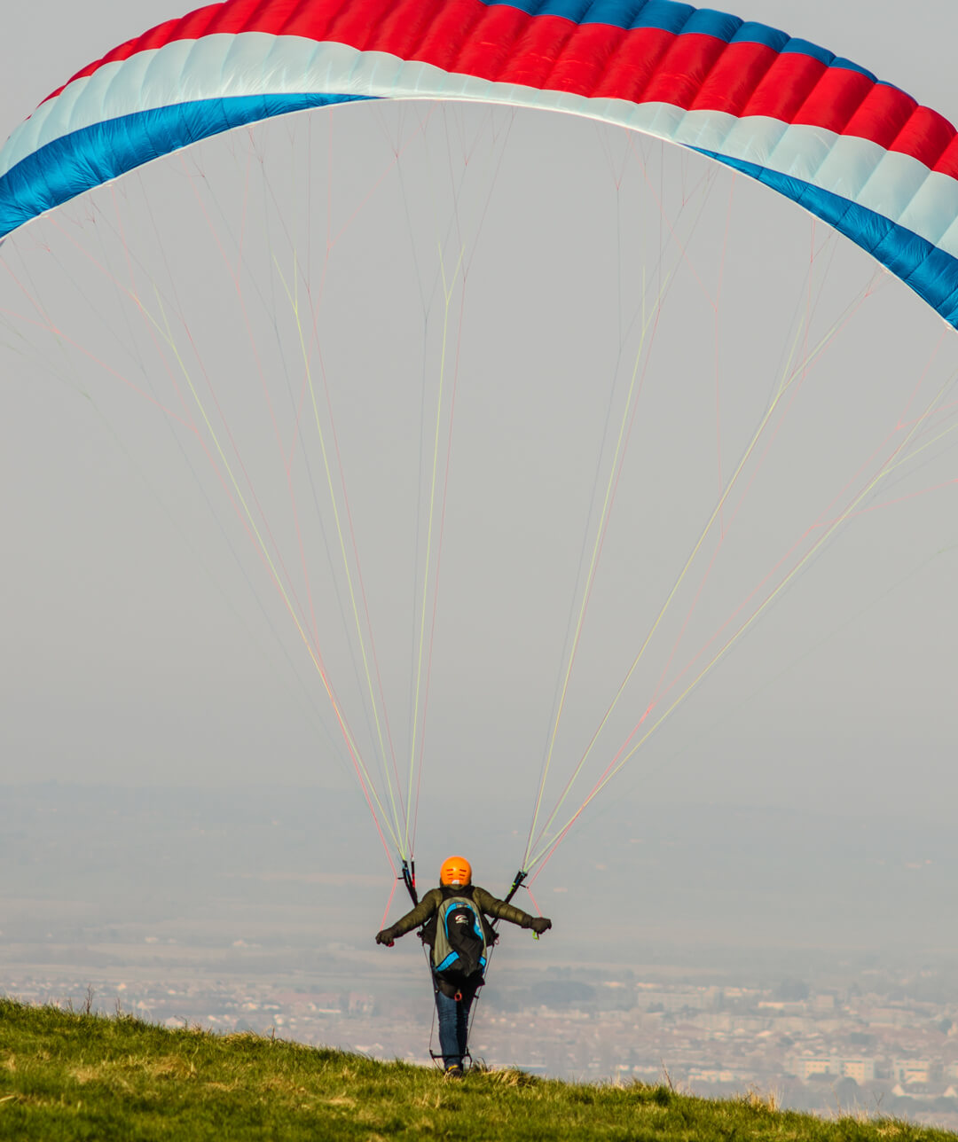 Papillon Pyla - Bodyguard 7 Paraglider in Red, White, and Blue color scheme.