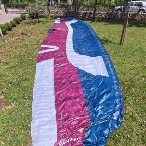 Skywalk Mint paraglider in mint condition, size 115, laid out for inspection with vibrant colors and no visible damage