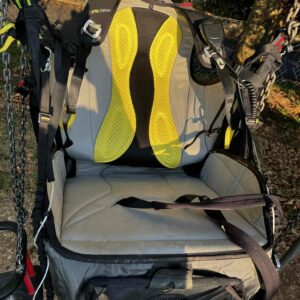 Niviuk Konverse 2 convertible paragliding harness in rucksack mode, ultralight and ideal for hike and fly or speed riding